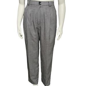⭐️Bridgetown Collection Houndstooth 100% Wool High Waisted Trousers Pant Sz-14
